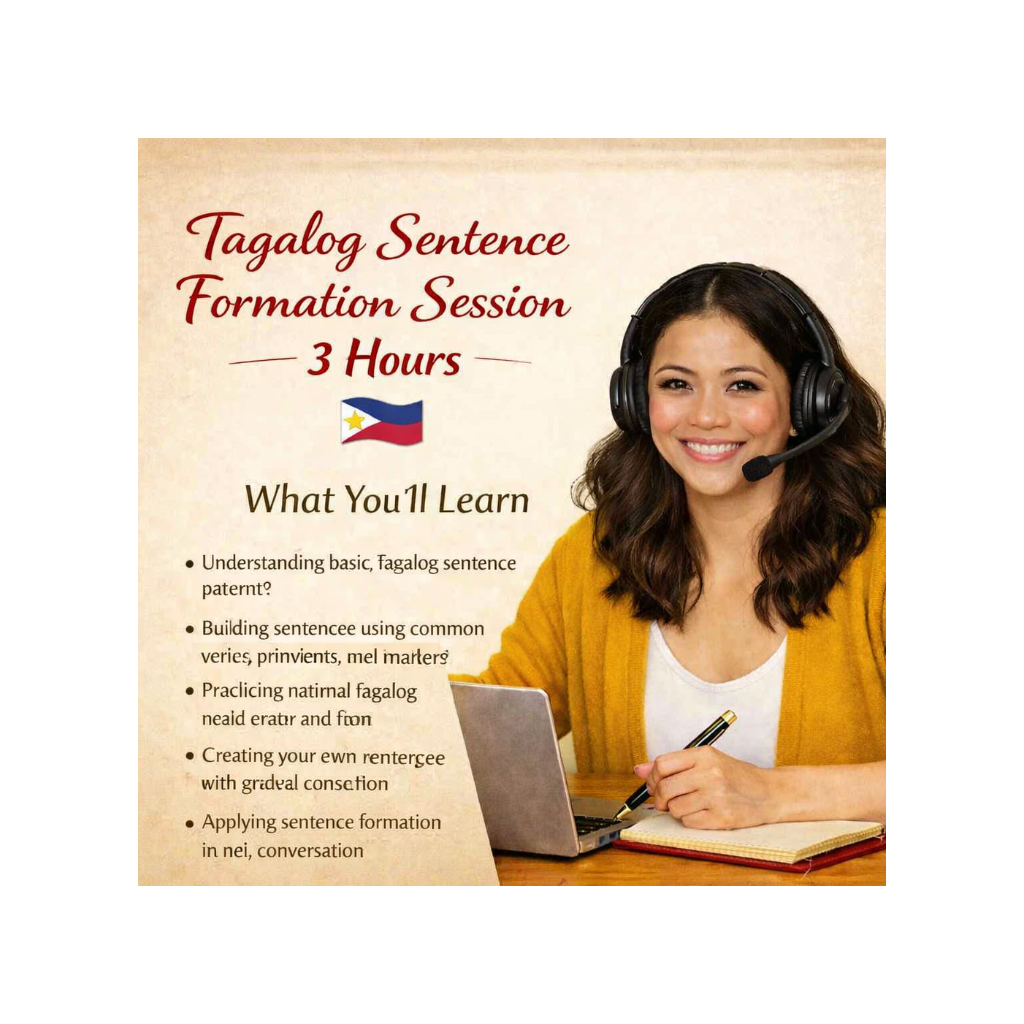 Tagalog Sentence Formation Session- 3 x 1 Hour